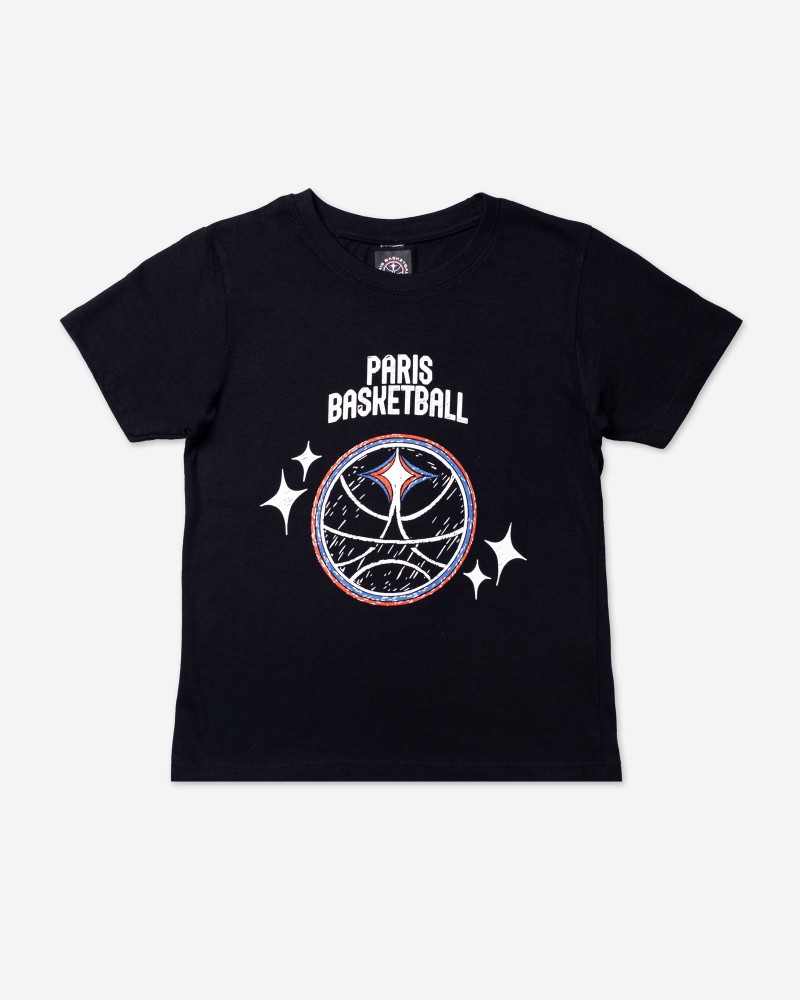 T-Shirt Enfant Paris Basketball - Noir