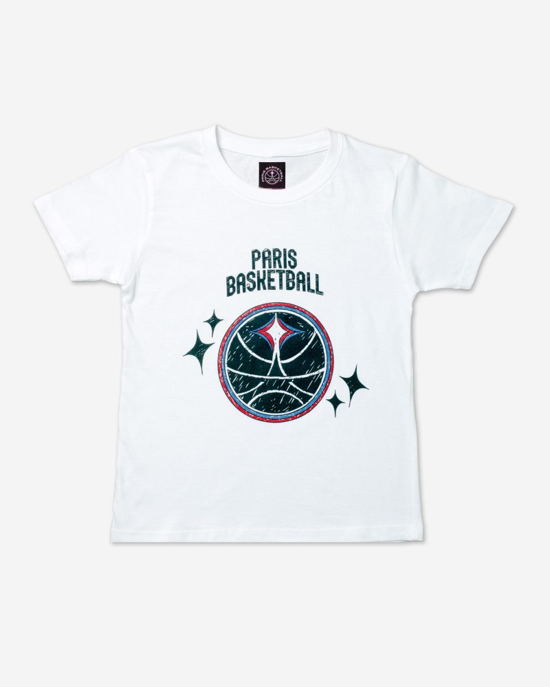 T-Shirt Enfant Paris Basketball - Blanc