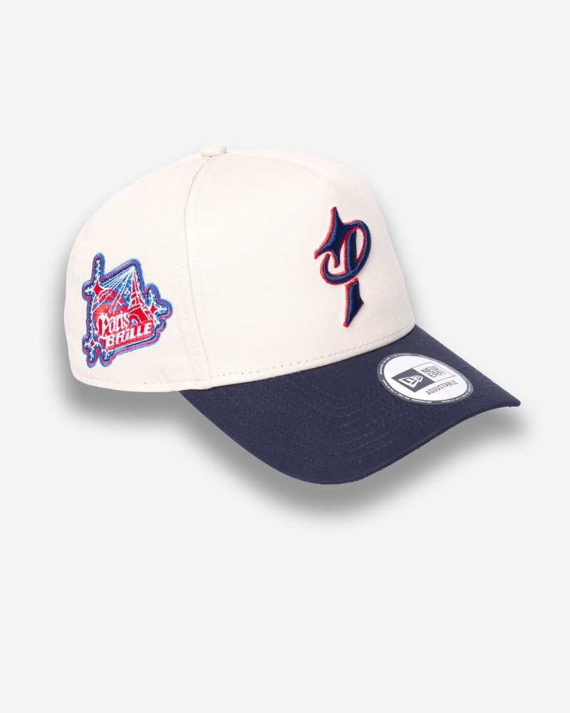New Era Paris Basketball Trucker Cap Navy Blue