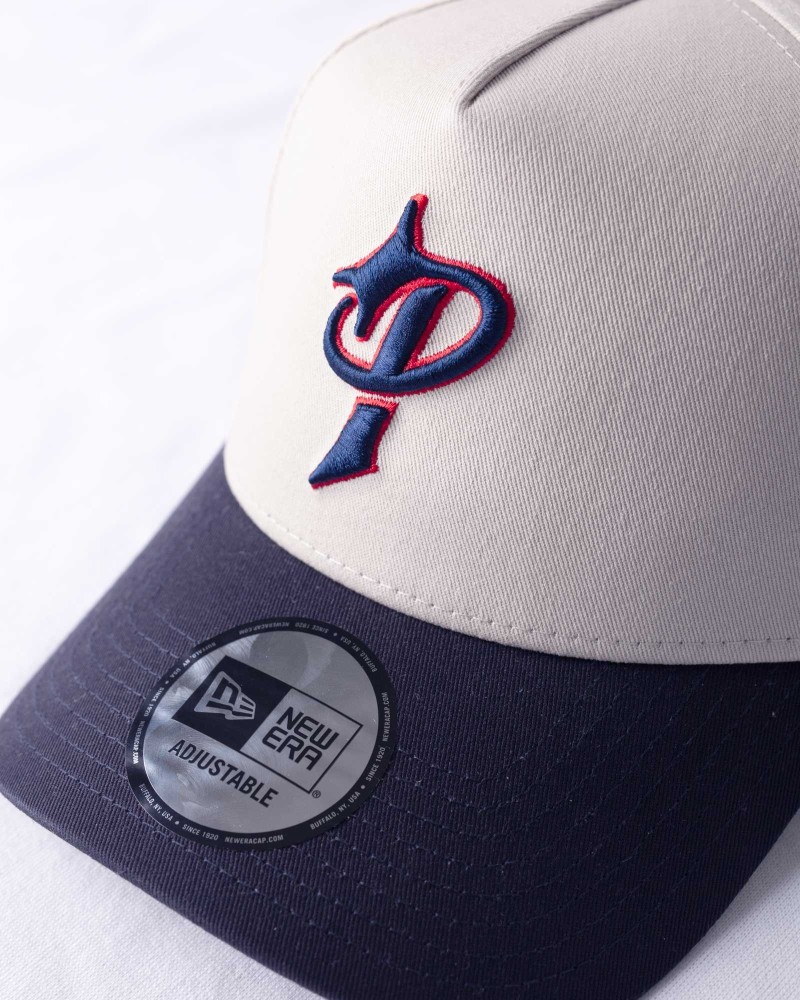New Era Paris Basketball Trucker Cap Navy Blue