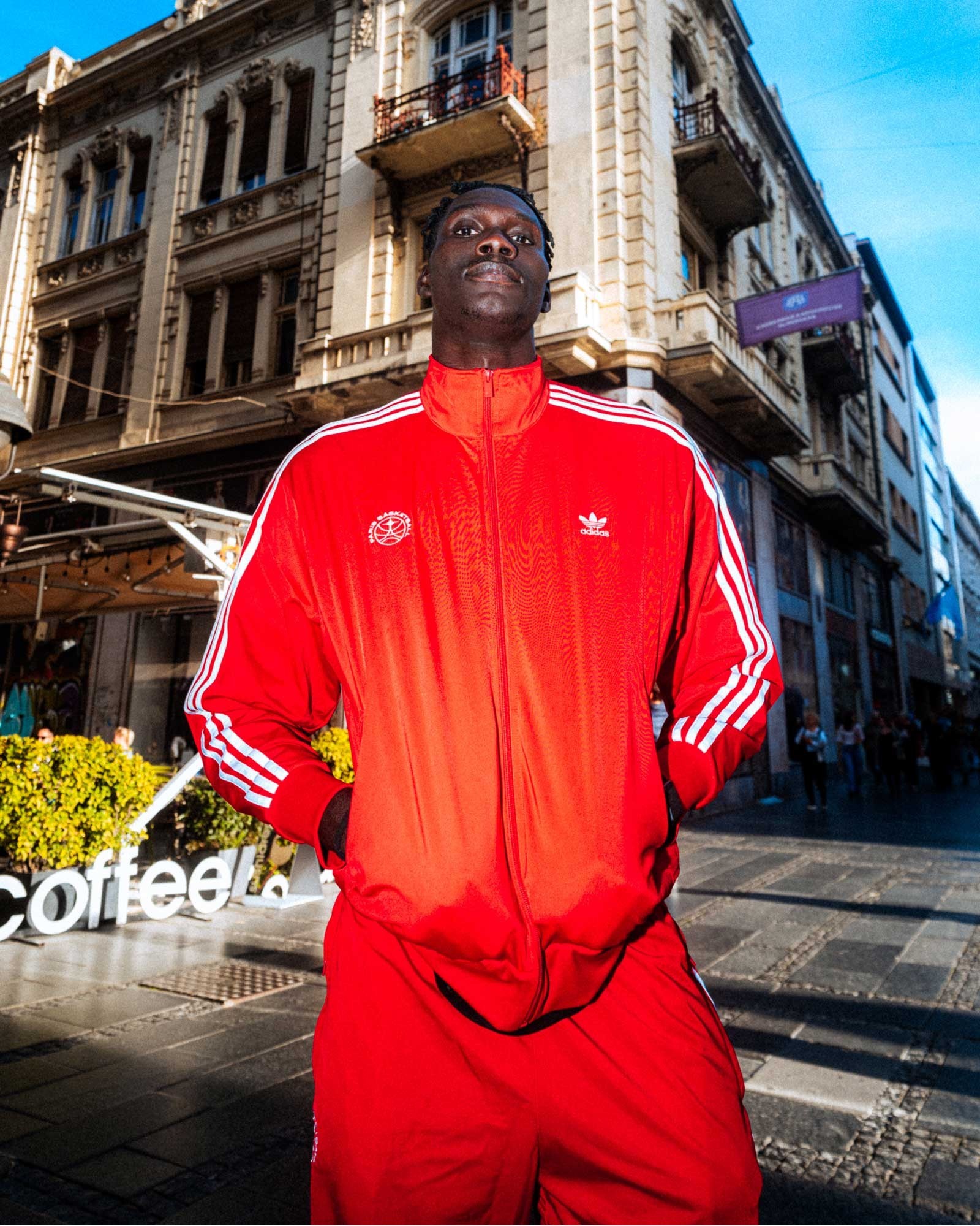 Veste Firebird Adidas Rouge