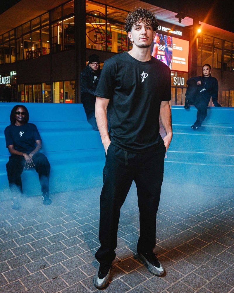 T-Shirt Paris Basketball Oversize Noir