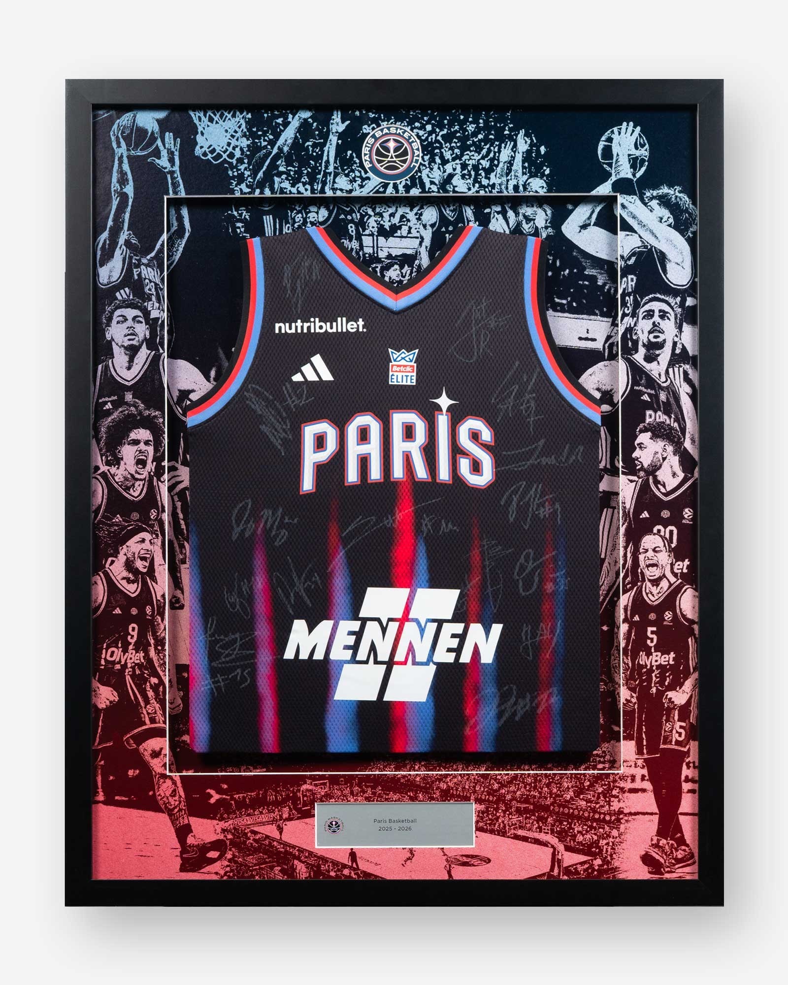 Cadre Maillot Officiel Paris Basketball 25/26 Signé
