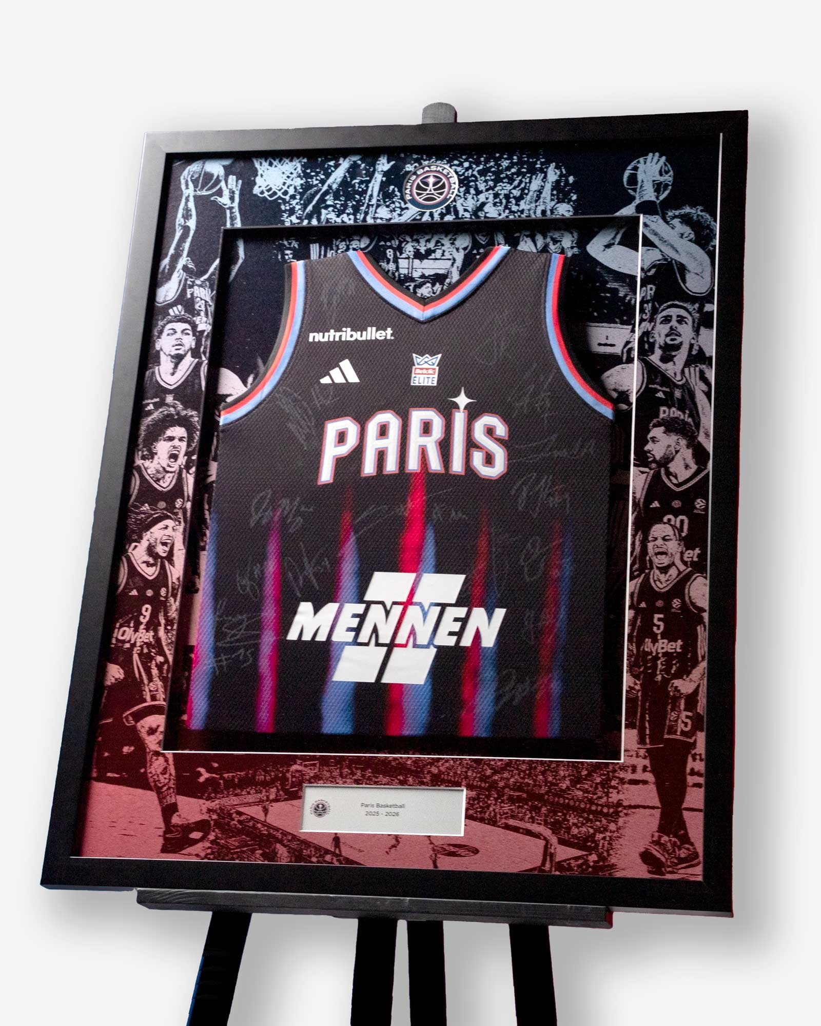 Paris Basketball Signed 25/26 Official Jersey Frame